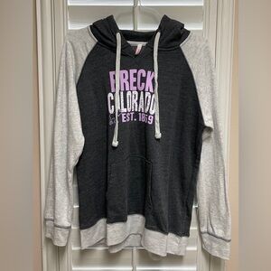 MV Sport Dark/Light Gray and Purple Breckenridge, CO Hoodie - Women Size XL